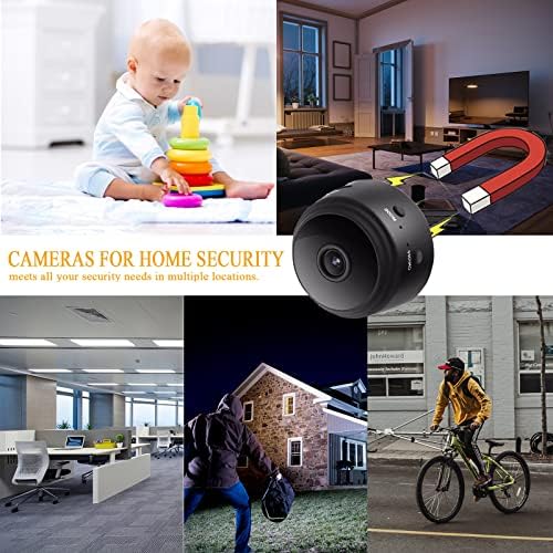 Мини Шпионска камера Chihod Hidden Camera: Камери за сигурност на закрито и на открито - Преносима камера HD 1080P - WiFi Безжична камера с нощно виждане - Откриване на движение на К