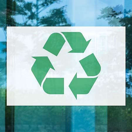 CGSignLab|, Символ за рециклиране - Зелена Прозорец стикер | 30 x20