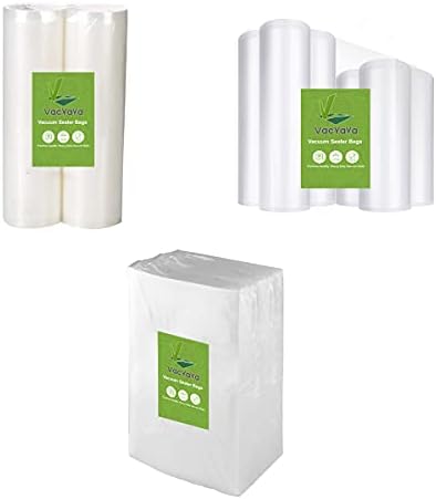 Вакуумно пакетиране VacYaYa Опаковани торбички в роли, които не съдържат BPA, за тежки условия на работа, Ролки вакуумни пакетиране