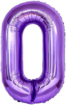 40-Инчов Лилаво набор от балони с номер 0, във формата на короната, балони на рожден ден на момичетата и жените, декоративни балони,