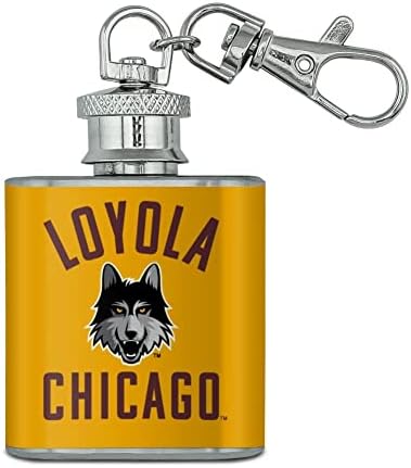 Ключодържател с мини-фляжкой Loyola University Chicago Ramblers от неръждаема стомана за 1 унция