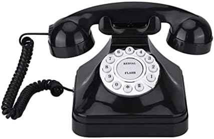 MXIAOXIA Ретро Стационарен Телефон В Ретро Стил, Старомодна Телефонен Настолен Телефон, богат на функции Светкавица, Повторно Набиране
