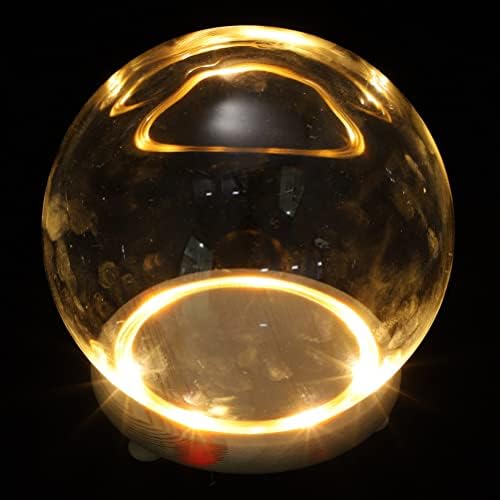 Стъклен Дисплей Sewroro Dome дамска шапка клош с Дървена Основа, Прозрачна Снежни Топки, Сувенири, Дисплей, Свят със Светлината