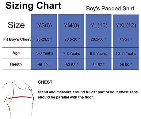 DGXINJUN Младежта Компресиране Риза с дълги Ръкави за Момчета, Протектор за гърди, Колена, Ребра, Екстремни Упражнения за Паркур за Момчета (8 Парчета)