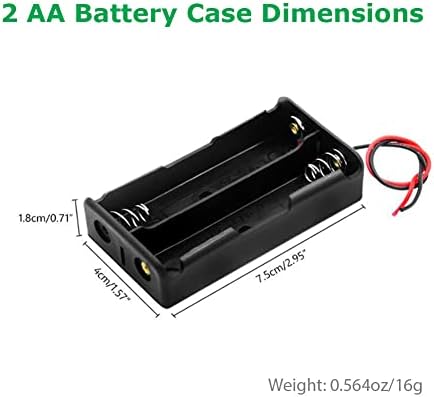 JWISLAND 6шт 2X1, 5 В Отделението отделение тип АА Калъф За съхранение с превключвател за включване / изключване и 2 Батарейными