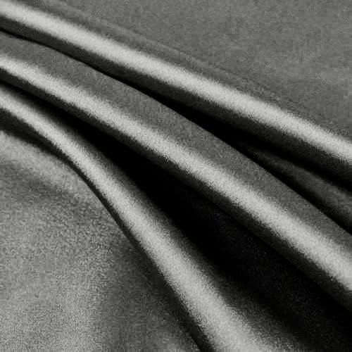 Тъмно сив плат от изкуствена коприна, участък-шармез от сатен Payton тъмно сив цвят by The Yard - 10017