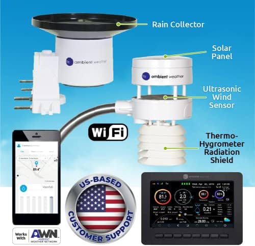 Ултразвукова Интелектуална метеорологичната станция Ambient Weather WS-5000