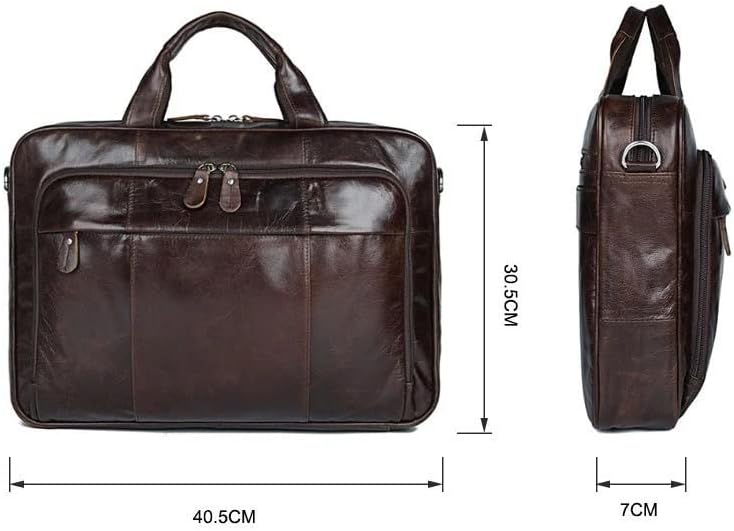 Мъжка кожена чанта MIAOHY, Мъжка чанта-Месинджър, Мъжки портфейл (Цвят: A, Размер: One Size)