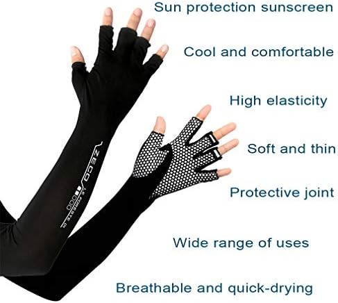 HODORPOWER UV-Защитни Ръкавици Ръкавици за Мъже и Жени, Велосипеди Ледена Ръкав, Компрессионный Дълъг Ръкав Без Пръсти, Слънцезащитен
