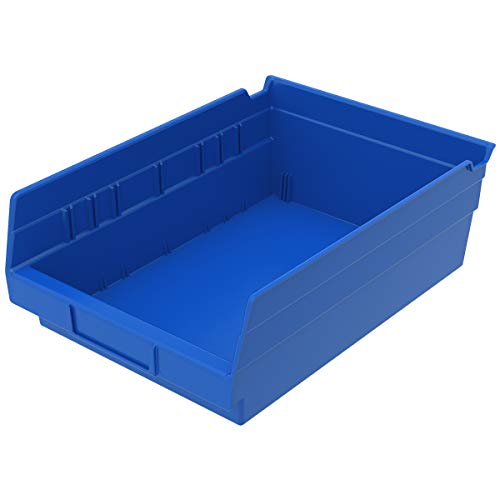 Пластмасова Кутия за съхранение на Akro-Mils 30088 Nesting ShelfMax (18 x 8 x 6), синьо и 30150 Пластмасови Организаторите и чекмеджета