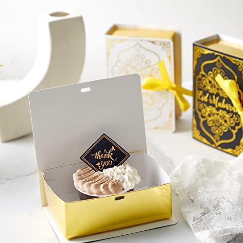 36 Броя Кутии за подаръци на Рамадан Ейд Мубарак, кутия за предложения на празника Ейд Мубарак, Квадратна кутия за бонбони Рамадан