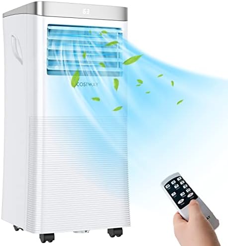 Преносим климатик COSTWAY, Охладител за въздуха на 8000 BTU с режим на вентилатора и изсушаване на помещения с площ до 230 квадратни