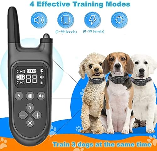 Нашийник за шокирования кучета - Акумулаторна батерия Електрически нашийник за дресура на кучета със звуков сигнал, режима на вибрации