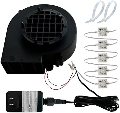 Замяна надуваема вентилатор DomKom 1,5 А за надуваеми украшения двор, с адаптер 12 v/2,0 Както и 5 бр. светодиодни лампи, за надуваеми