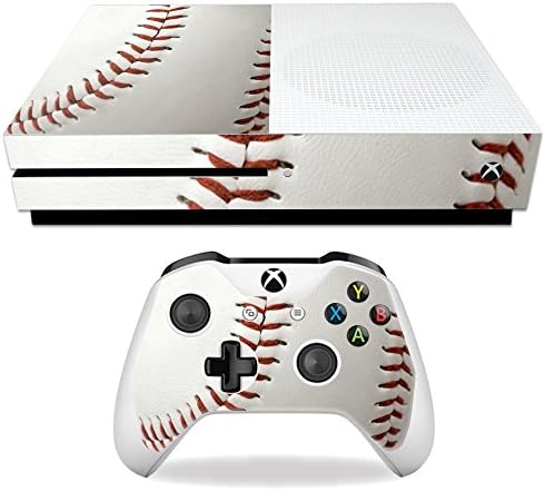 Корица MightySkins, съвместима с Microsoft Xbox One S - Бейзбол | Защитно, здрава и уникална Vinyl стикер | Лесно се нанася, се