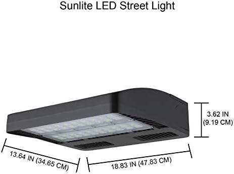 Led уличното осветление за улици, 50K - Супер Бял, 22873 Люмена, 200 W, Бронзова украса