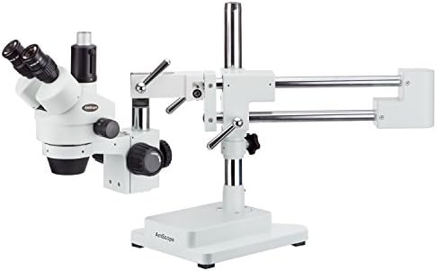 Професионален тринокулярный стереоскопичен увеличение на микроскопа AmScope SM-4TY, окуляры WH10x, увеличаване на 7X-90X, обектив