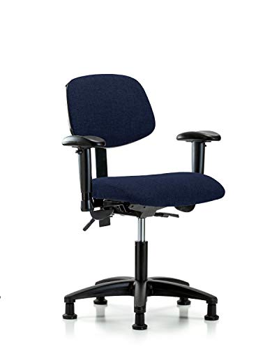 Стол за сядане LabTech LT41483 Тканевое, Височината на масата, Найлон Основа, Подлакътници, Направляващи, Черен