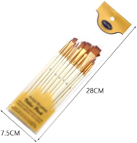 CXDTBH 10 Найлон Дръжка За Косата На Главата, Акварел Четка Блажна Акрилна Живопис и Художествена Четка За Рисуване Канцеларски