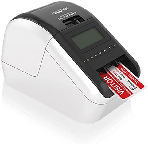 Професионален сверхгибкий принтер за етикети Brother с кабелна, безжична интернет и връзката Bluetooth, Бял - 300 x 600 dpi, монохромен
