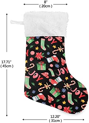 Коледни Чорапи ALAZA честита Нова година и Коледа, Класически Персонализирани Големи Чулочные Украса за семейни Тържества, декорация