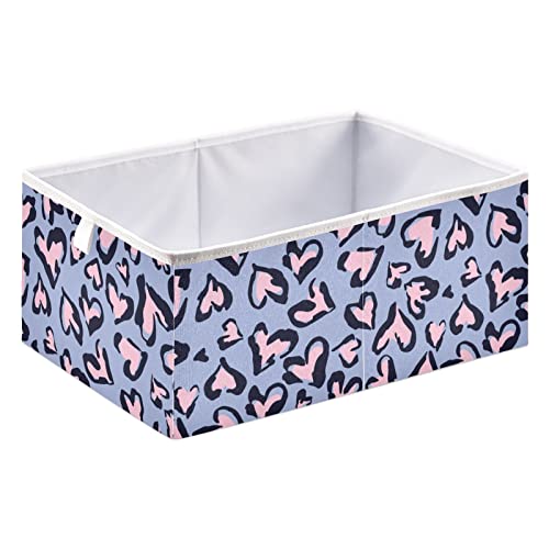 Кутия за съхранение на кубчета с Розови Сърца, Сгъваеми Кубчета за съхранение, Водоустойчив кош за играчки, органайзер за кубчета,