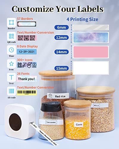 Комплект за производство на етикети Phomemo Q30S с пакет Хартия за етикети Q30S Pink/Ice Blue/Sky Blue
