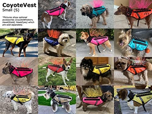 Предпазна жилетка за кучета CoyoteVest, Светлоотразителни аксесоари за кучета с шипове, които предпазват вашия домашен любимец от