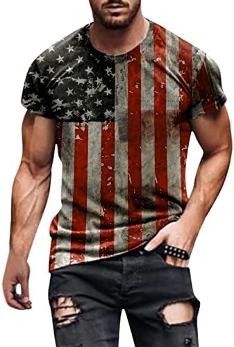BEUU Мъжки Солдатские Тениски С къс Ръкав, Патриотичен Американски Флаг, плътно Прилепнали Тениски, Потници Ден на Независимостта,