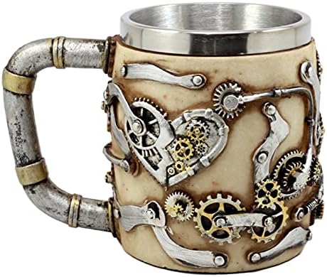Подарък Сребърен Кафеена Чаша в стил Steampunk С Черепа Детектив Ebros С Расписным Механичен Механизъм, Трубопроводная Една Чаша,