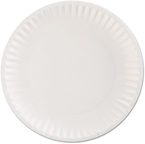 AJM Опаковка Хартиени чинии Pp9grawhpk с диаметър 9 см, Бял, 100 бр. / опаковане.
