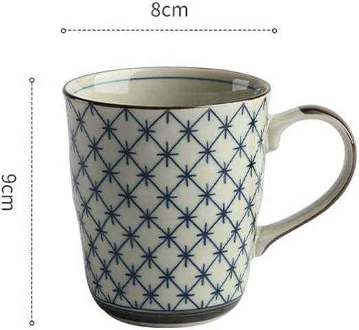 Керамични Чаена чаша Caalio, Кафеена чаша за офиса и дома, Японски ретро Стил, Могат да се мият в миялна машина и микровълнова печка,