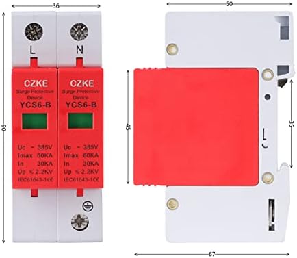MAMZ YCS6 Series AC SPD 2P 385V Защита от пренапрежение за дома Защитно устройство за защита от ниско напрежение (Цвят: 40-80 Ка