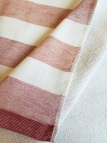 Японското кърпа за ръце IPPINKA Senshu - Сверхмягкое и быстросохнущее - В двухцветную ивица - 13,4 x 31,5 инча - Червен
