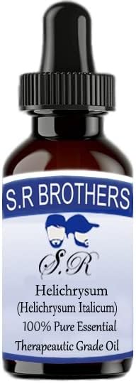 S. R Brothers Безсмъртничета Италиански (Helichrysum Italicum) Чисто и Натурално Етерично масло Терапевтичен клас с Капкомер