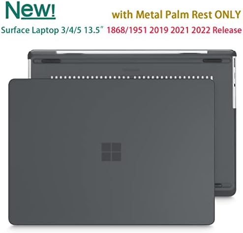 Калъф Tuiklol за 13,5-инчов лаптоп Microsoft Surface 5/4/3 версии с Метална поставка за дланите, пластмасов твърд калъф с предпазно