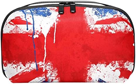 Калъф за носене, чанта, USB-кабел, органайзер, джобен аксесоар, портфейл с цип, от графити на британското знаме