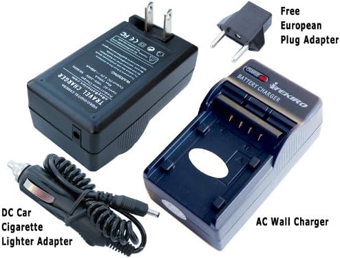 iTEKIRO AC Стенно Зарядно за Кола Dc Комплект за Fujifilm FinePix F810 Zoom + iTEKIRO 10-в-1 USB Кабел За зареждане