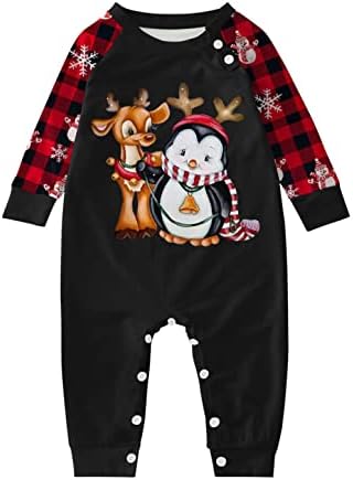 Детска Пижама с весела Коледа, Пижама с Дълъг ръкав и Надпис на Дядо, Пижами в клетка от PJ s, Семейна Пижами за семейство от 4