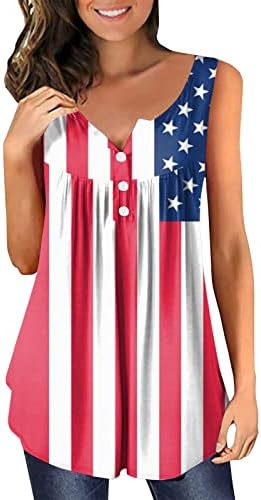 На 4 юли, Туники за Жени, Тениски с Флага на САЩ, Скрывающие Корема, Ризи, Летни Ежедневни Блузи с Къс Ръкав и V-образно деколте