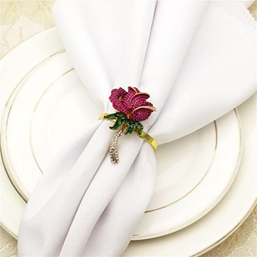 GKMJKI 30 бр., бутон за салфетки с роза за Деня на Свети Валентин, Пръстен за салфетки за Сватбени партита, Тканевое пръстен (Цвят: