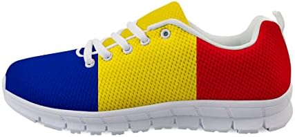 owaheson Знаме на Румъния Мъжки Бягаща Лека Дишаща Ежедневни Спортни обувки, Модни Маратонки Обувки