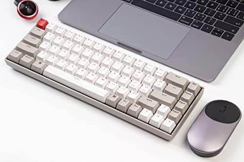 Безжична ръчна клавиатура Keychron K6 с възможност за гореща замяна за Mac, 65% От Компактност, 68 клавиши, Bluetooth, Многозадачност, Жичен детска клавиатура Type-C за Windows Без осве?